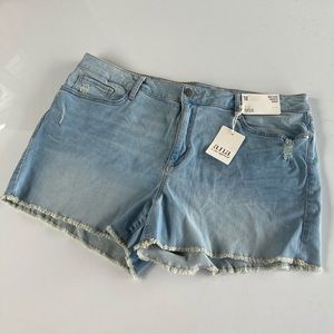 Ana Mid-Rise Short Shorts Distressed size 18